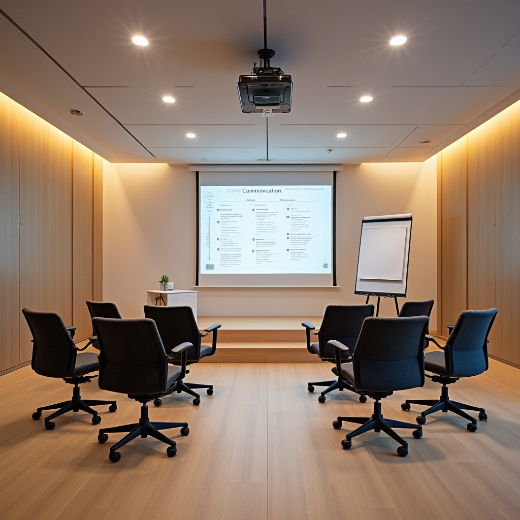 Sală de workshop comunicare profesională